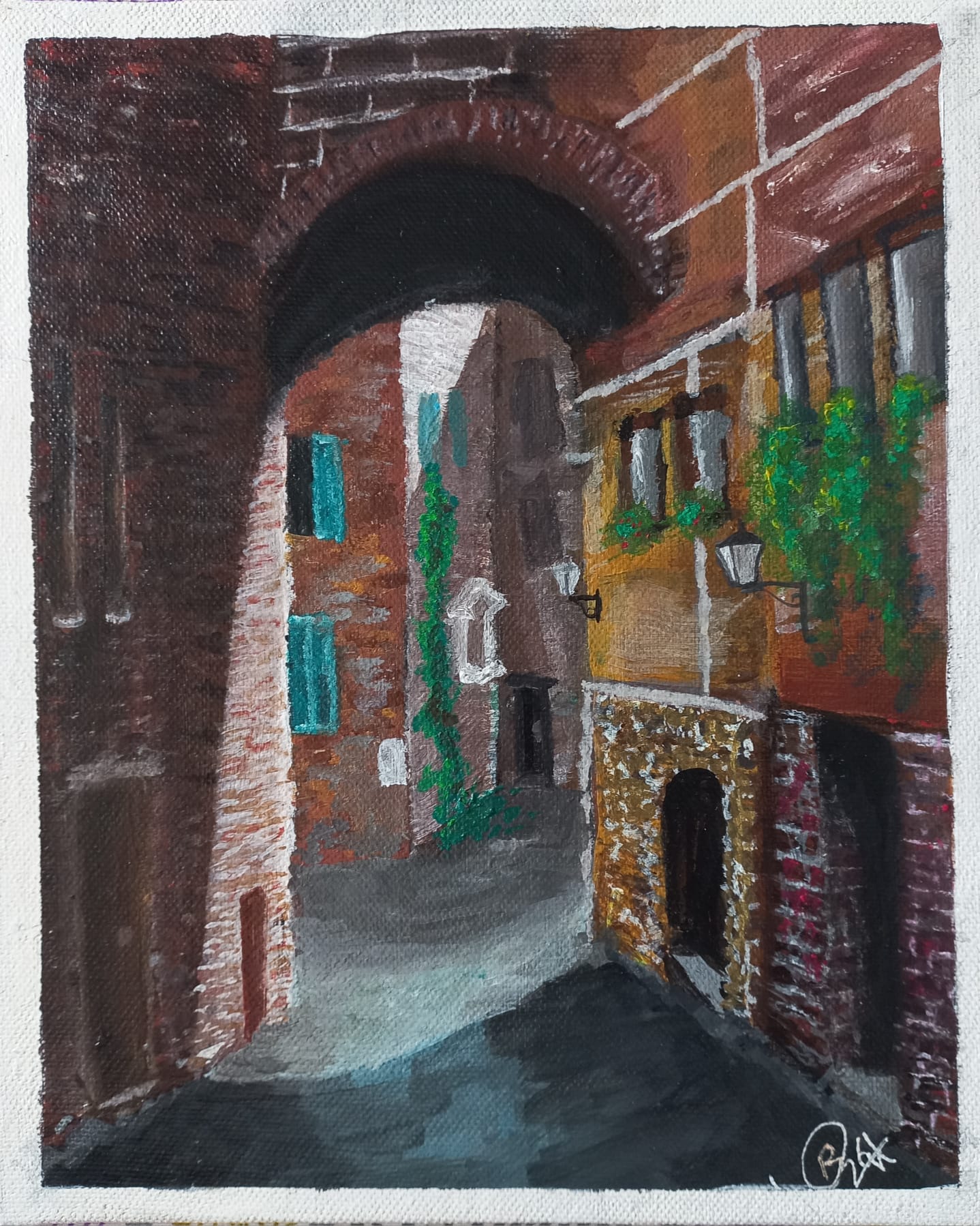 Evening Alley - Acrylics 1